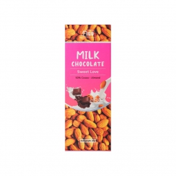 (Bar 20g) Socola sữa nhân Hạt hạnh nhân 50% cacao FIGO 20g