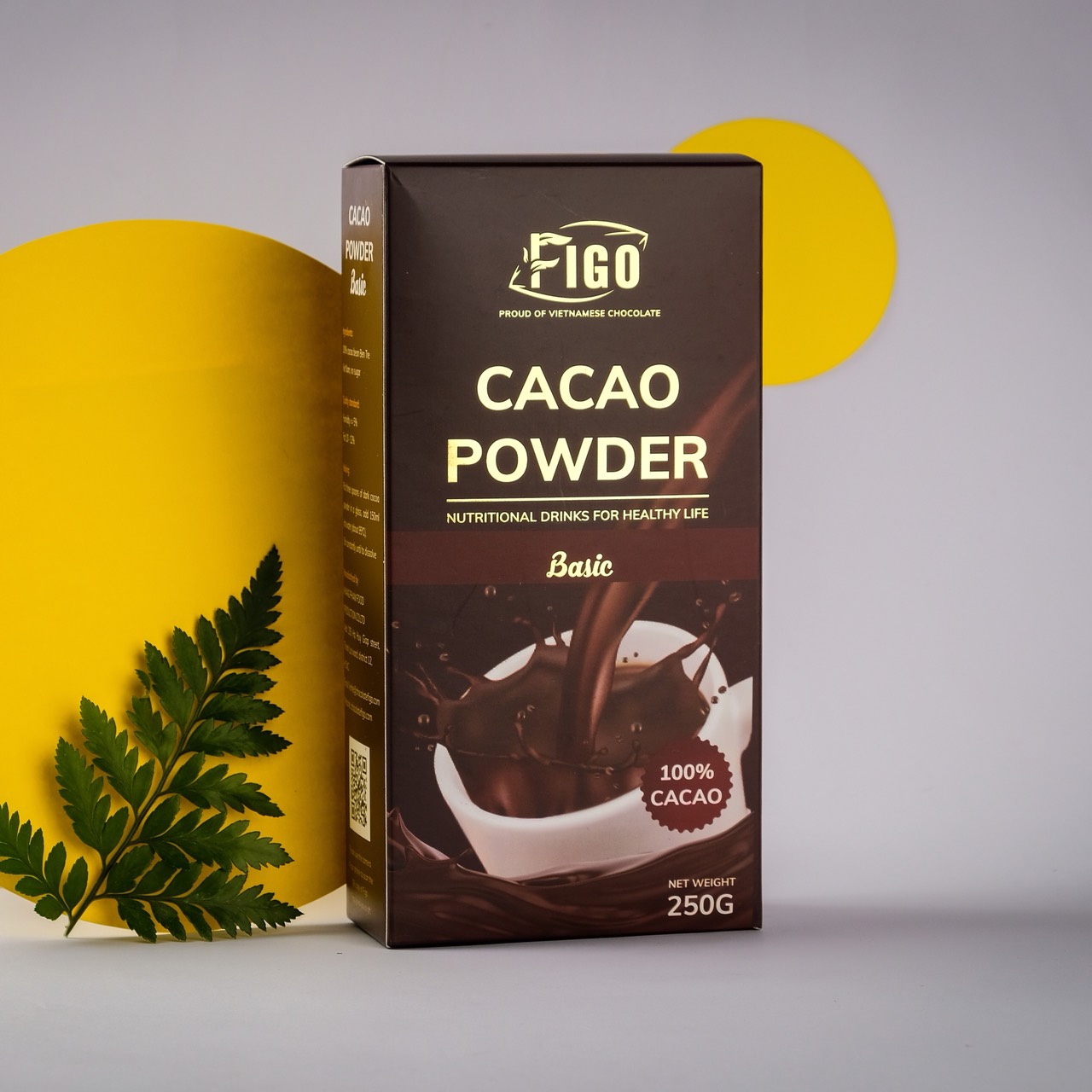 (1kg)Bột cacao nguyên chất không đường dòng basic Figo