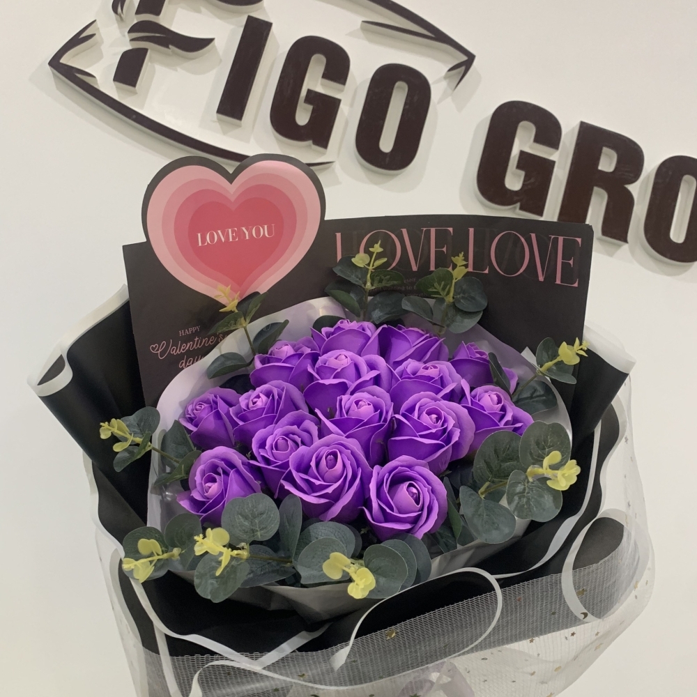 [ FIGO FLOWER ] Set hoa hồng tím FIGO