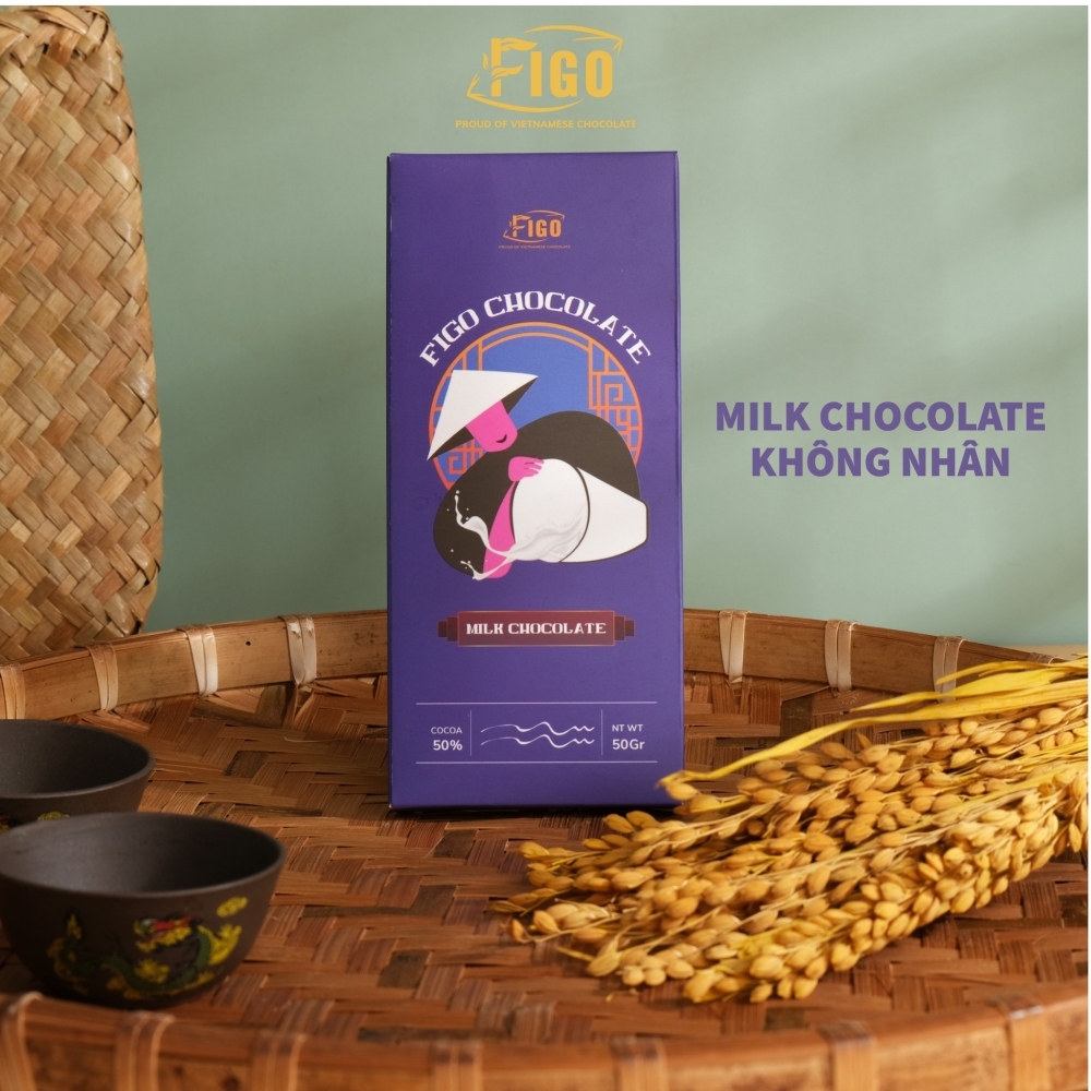 Milk Chocolate 50g không nhân FIGO - Chocolate gift From Viet Nam