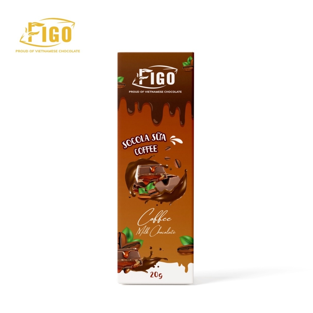 Socola sữa nhân cà phê 20g FIGO