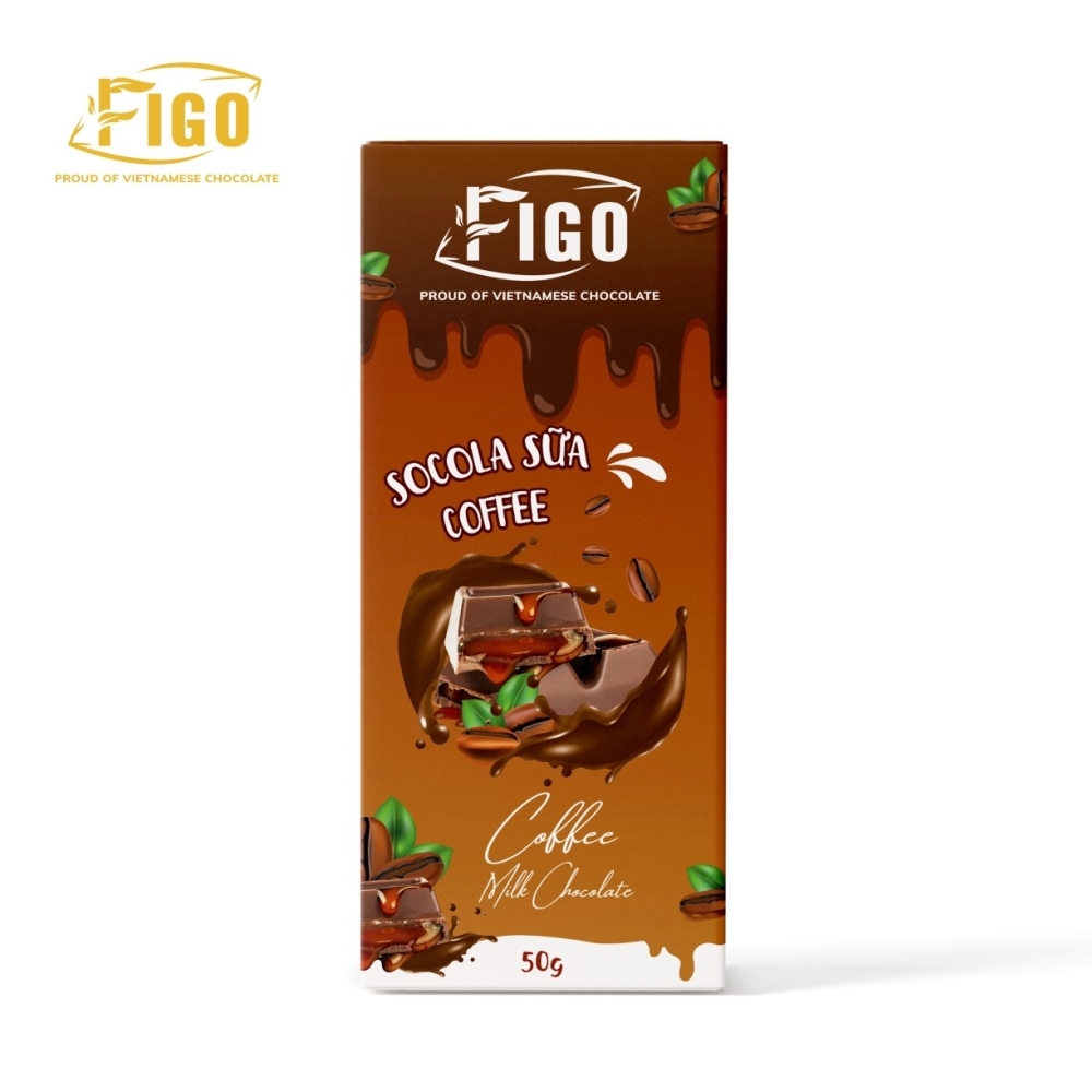 Socola sữa nhân cà phê 50g FIGO