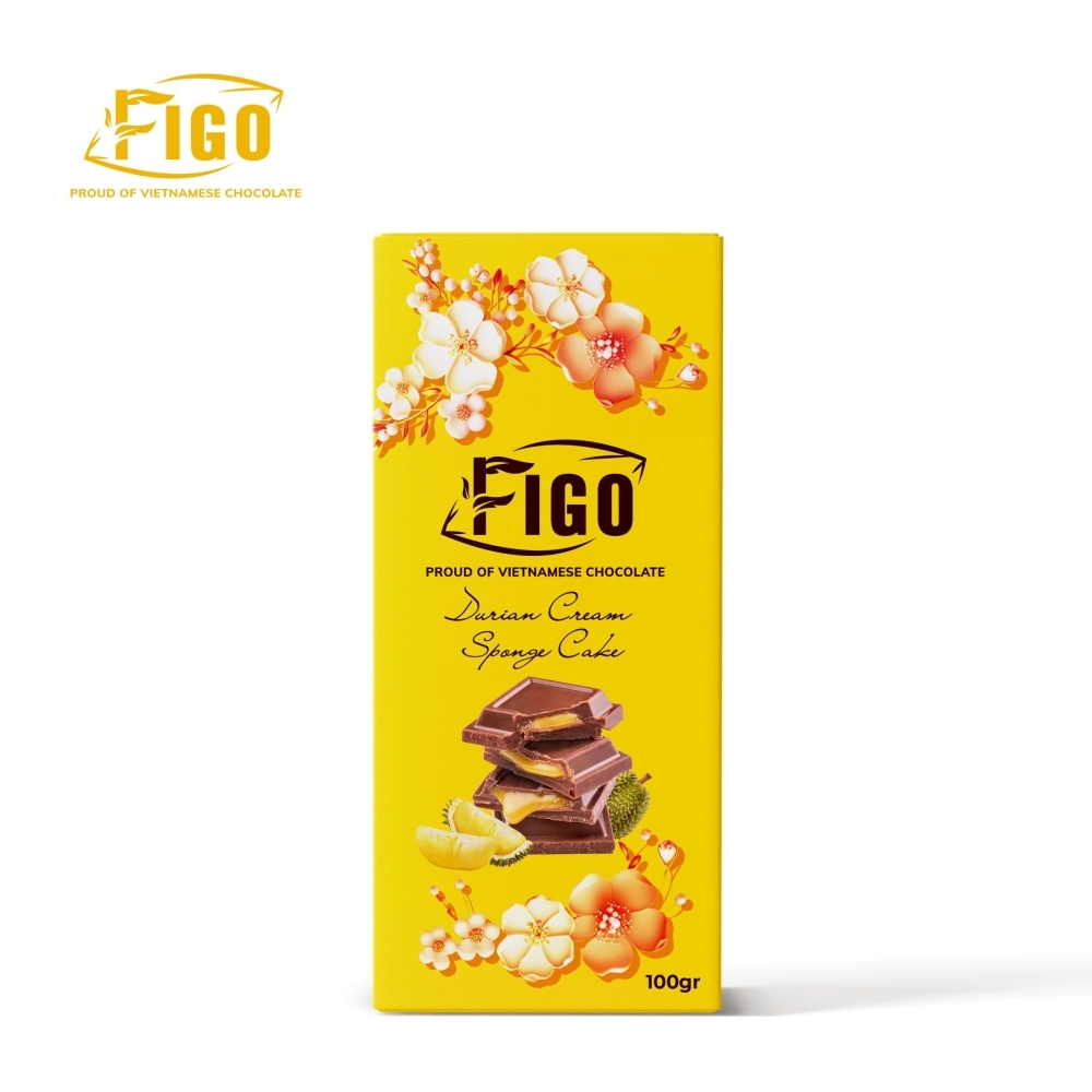 Socola TẾT nhân bánh xốp kem sầu riêng 100g FIGO